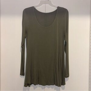 Vanity Olive Green Long Sleeve Women's Tee